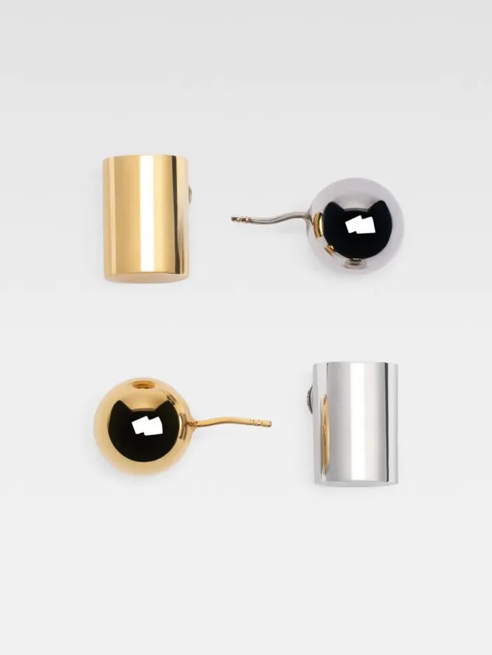 JACQUEMUS The Perlina Earrings Gold Silver Women Jewellery JACQUEMUS The Perlina Earrings Gold Silver Women Jewellery