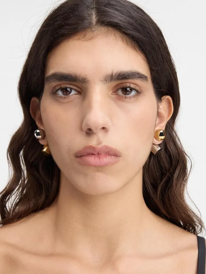 JACQUEMUS The Perlina Earrings Gold Silver Women Jewellery JACQUEMUS The Perlina Earrings Gold Silver Women Jewellery