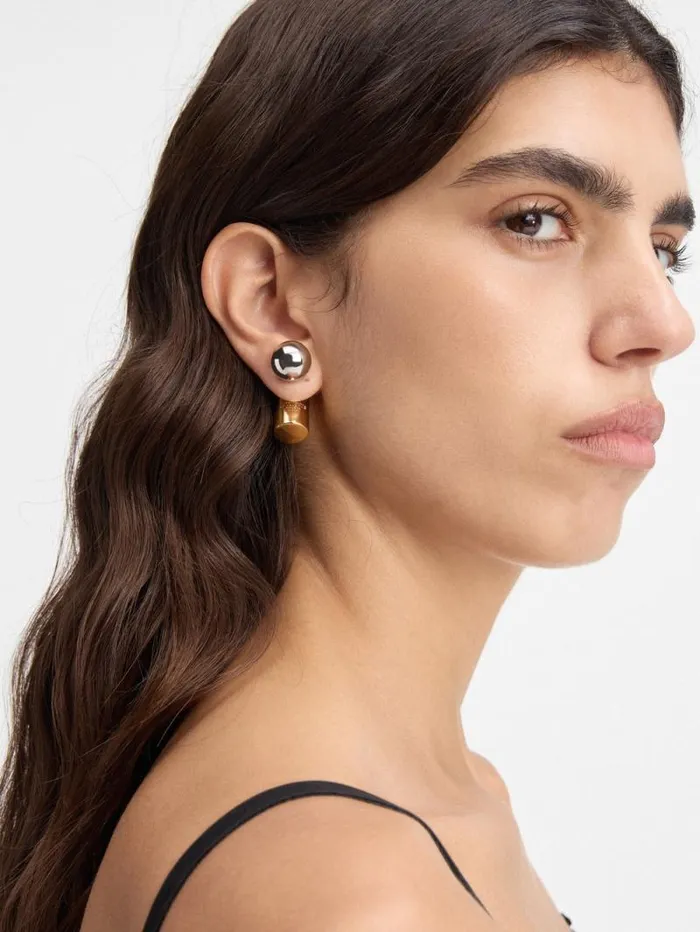 JACQUEMUS The Perlina Earrings Gold Silver Women Jewellery JACQUEMUS The Perlina Earrings Gold Silver Women Jewellery