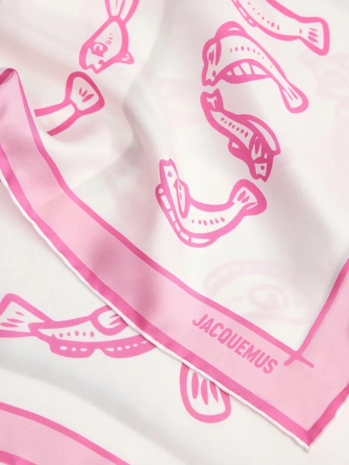 JACQUEMUS The Pesco Bandana Print Capri Fish Pink WomenMen Textile Accessories JACQUEMUS The Pesco Bandana Print Capri Fish Pink WomenMen Textile Accessories