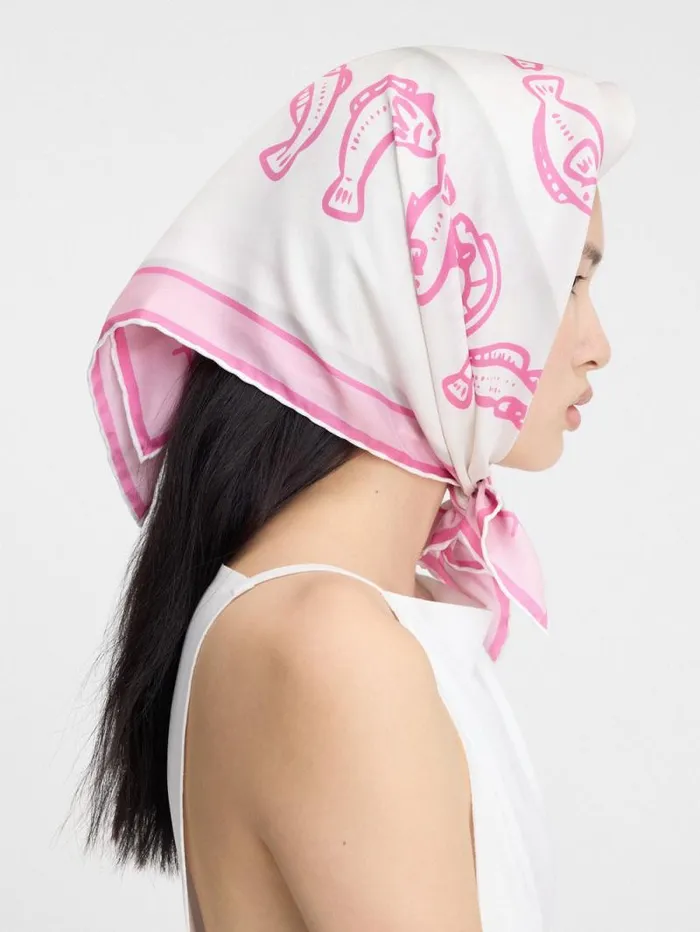 JACQUEMUS The Pesco Bandana Print Capri Fish Pink WomenMen Textile Accessories JACQUEMUS The Pesco Bandana Print Capri Fish Pink WomenMen Textile Accessories