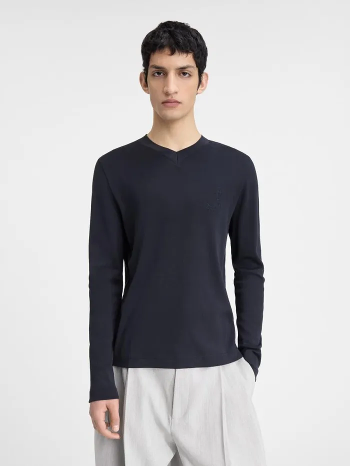 JACQUEMUS The Pesco Longsleeve Tshirt Dark Navy Men Tshirts