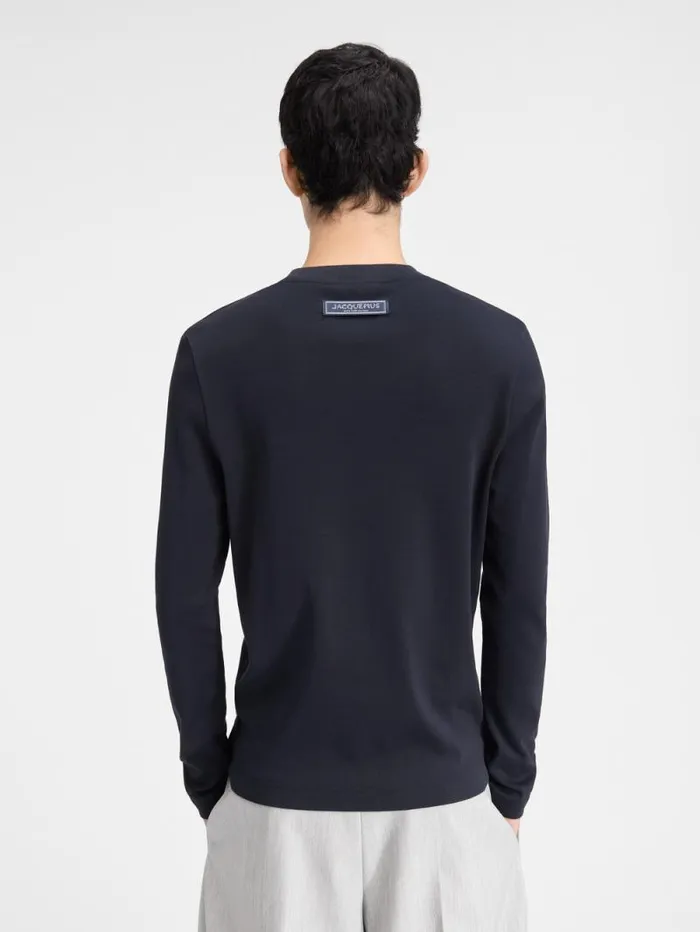 JACQUEMUS The Pesco Longsleeve Tshirt Dark Navy Men Tshirts JACQUEMUS The Pesco Longsleeve Tshirt Dark Navy Men Tshirts