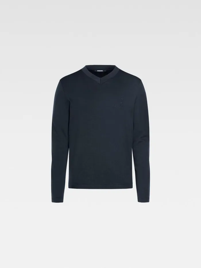 JACQUEMUS The Pesco Longsleeve Tshirt Dark Navy Men Tshirts JACQUEMUS The Pesco Longsleeve Tshirt Dark Navy Men Tshirts