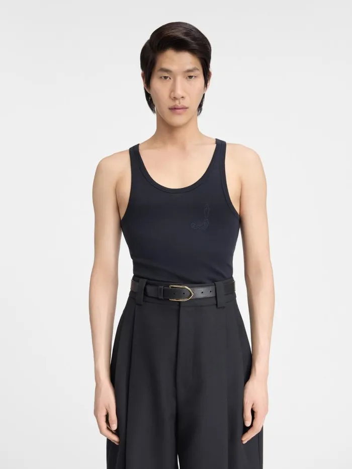 JACQUEMUS The Pesco Tank Top Dark Navy Men Tshirts