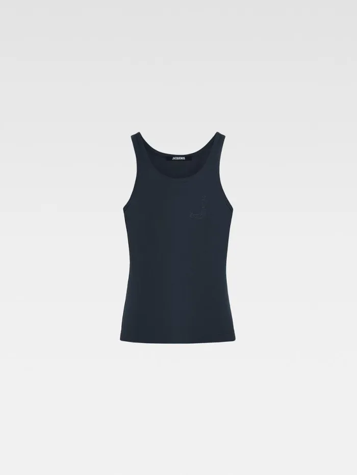 JACQUEMUS The Pesco Tank Top Dark Navy Men Tshirts JACQUEMUS The Pesco Tank Top Dark Navy Men Tshirts