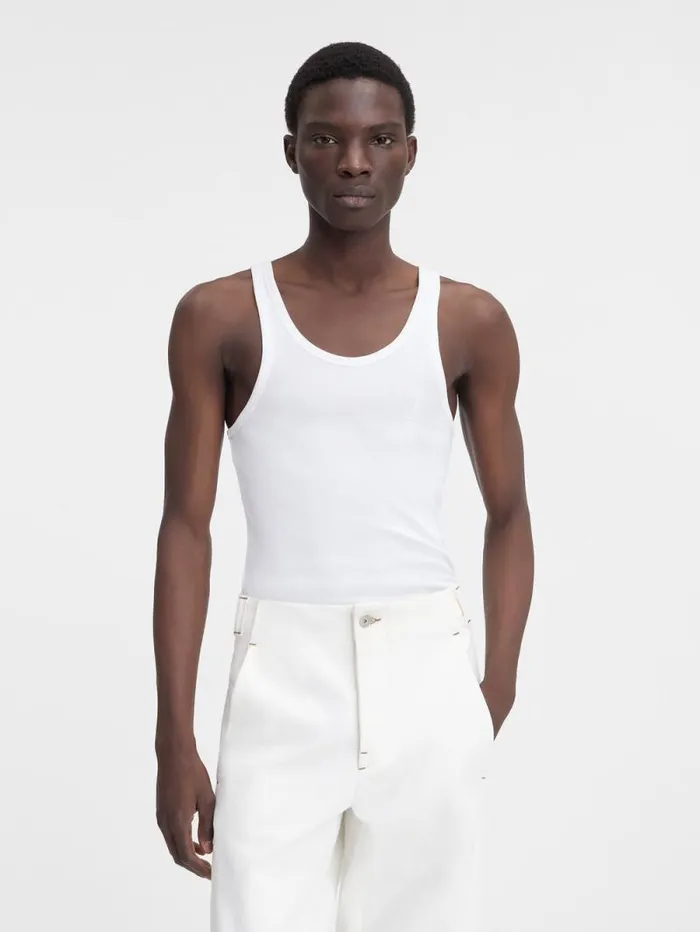 JACQUEMUS The Pesco Tank Top White Men Tshirts