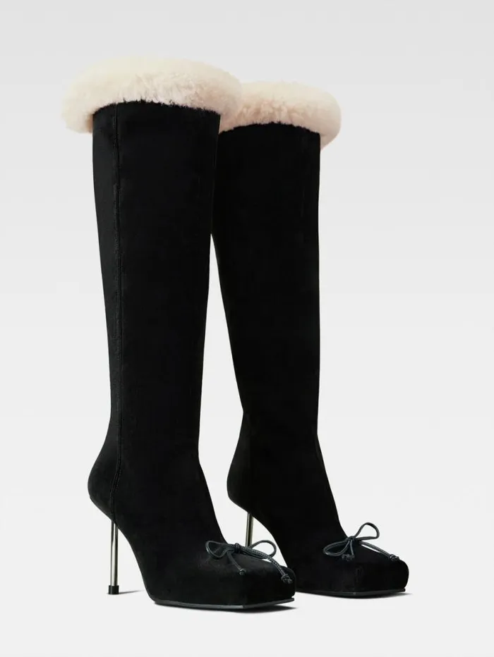 JACQUEMUS The Pilou Boots Black Women Shoes