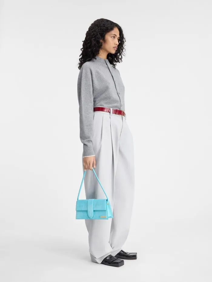 JACQUEMUS The Pitatto Cardigan Grey Women Knits JACQUEMUS The Pitatto Cardigan Grey Women Knits