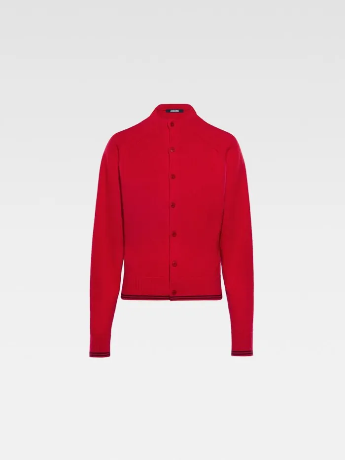 JACQUEMUS The Pitatto Cardigan Red Women Knits JACQUEMUS The Pitatto Cardigan Red Women Knits