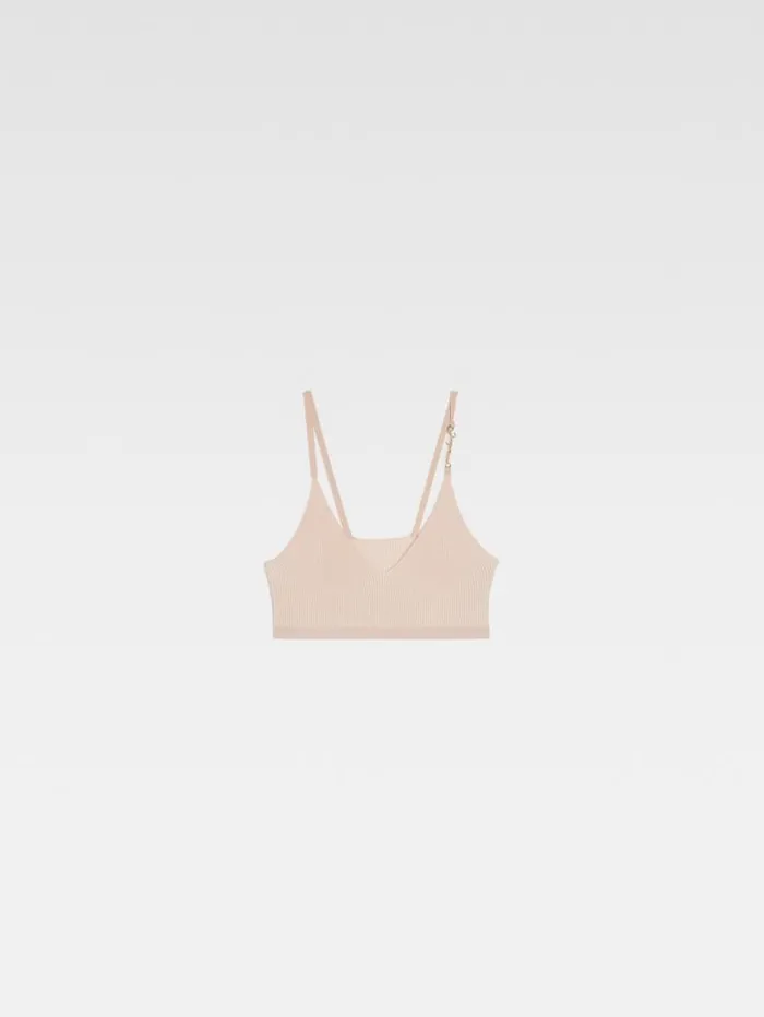 JACQUEMUS The Pral Bra Beige Women Tops and Shirts