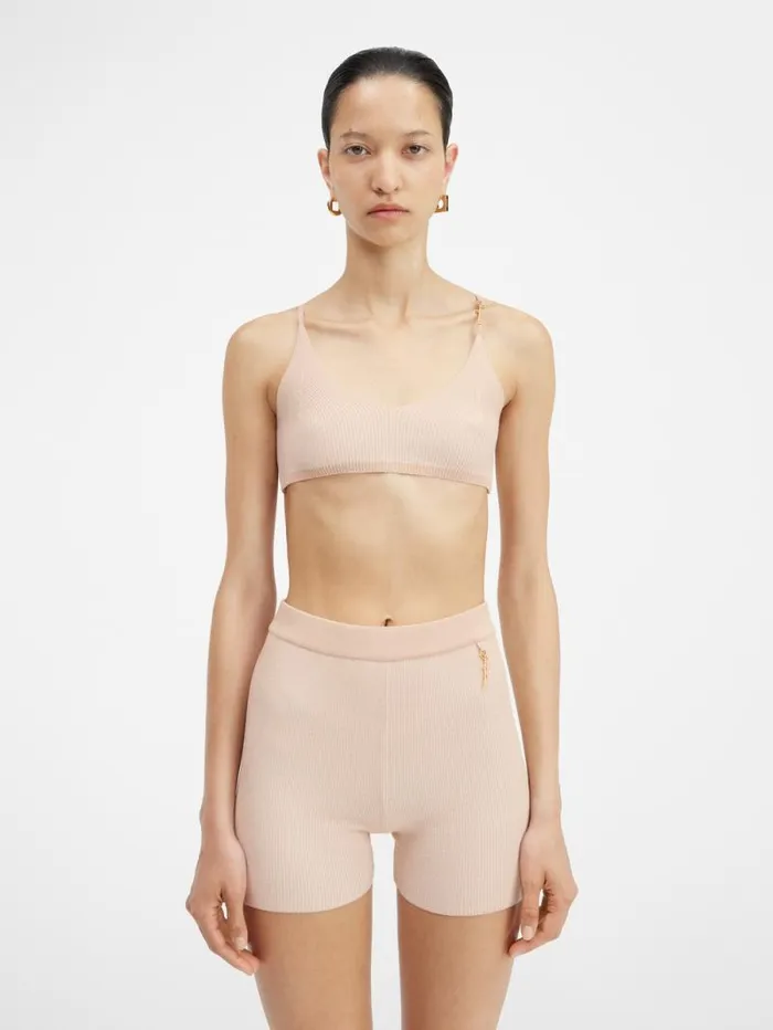 JACQUEMUS The Pral Bra Beige Women Tops and Shirts JACQUEMUS The Pral Bra Beige Women Tops and Shirts