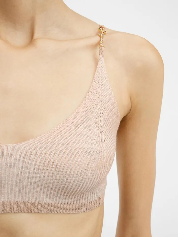 JACQUEMUS The Pral Bra Beige Women Tops and Shirts JACQUEMUS The Pral Bra Beige Women Tops and Shirts