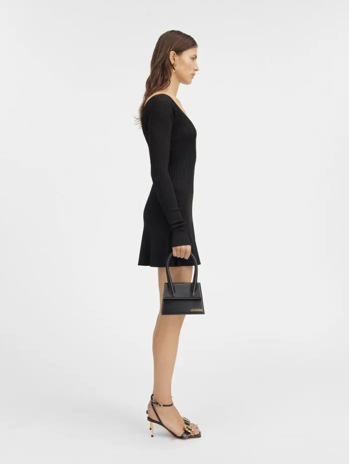 JACQUEMUS The Pral Mini Dress Black Women Dresses and Skirts JACQUEMUS The Pral Mini Dress Black Women Dresses and Skirts