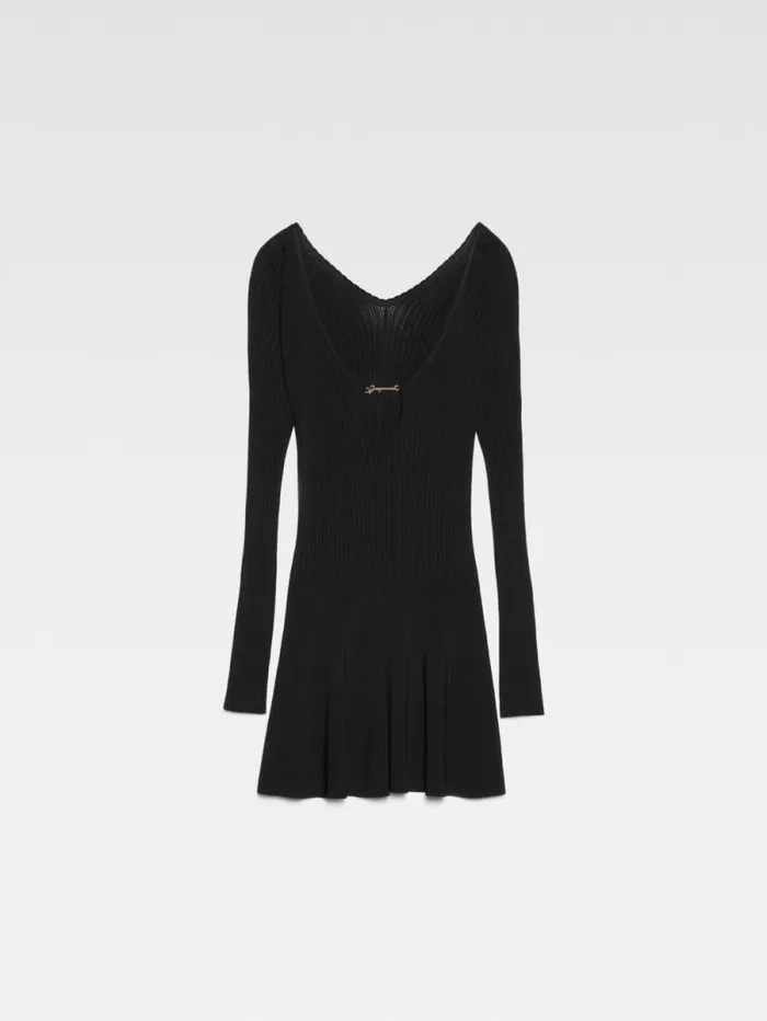 JACQUEMUS The Pral Mini Dress Black Women Dresses and Skirts JACQUEMUS The Pral Mini Dress Black Women Dresses and Skirts