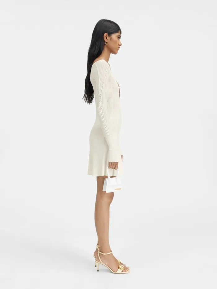 JACQUEMUS The Pral Mini Dress Offwhite Women Dresses and Skirts JACQUEMUS The Pral Mini Dress Offwhite Women Dresses and Skirts