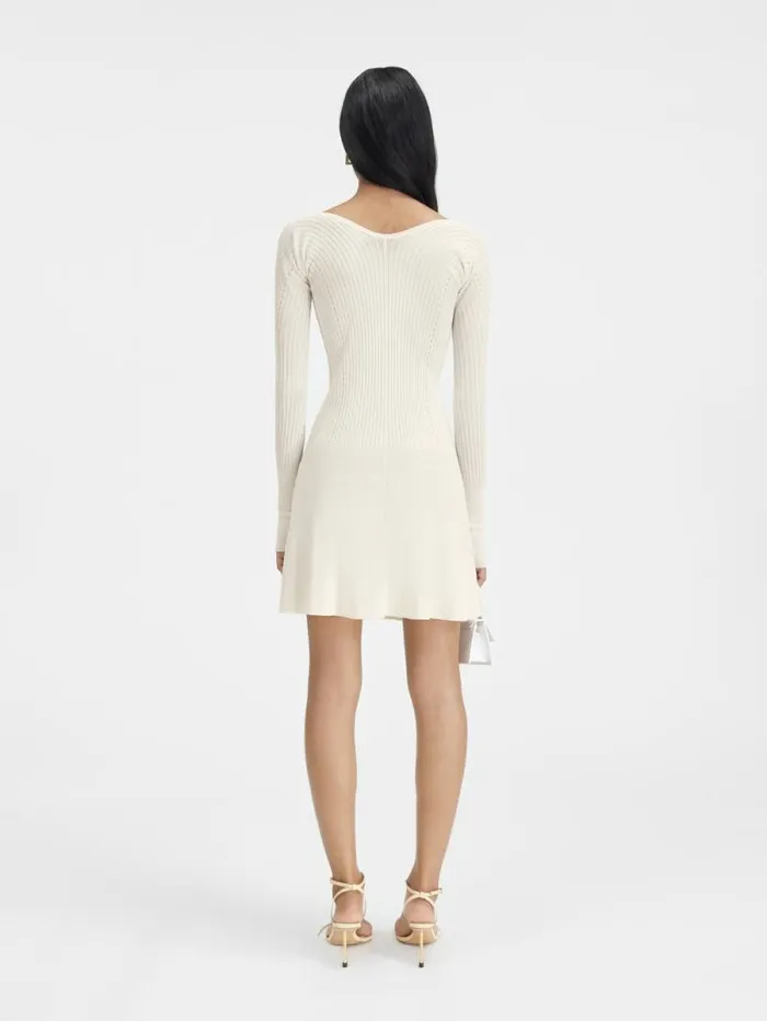 JACQUEMUS The Pral Mini Dress Offwhite Women Dresses and Skirts JACQUEMUS The Pral Mini Dress Offwhite Women Dresses and Skirts