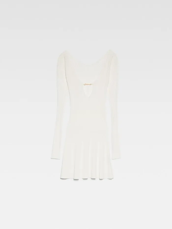 JACQUEMUS The Pral Mini Dress Offwhite Women Dresses and Skirts JACQUEMUS The Pral Mini Dress Offwhite Women Dresses and Skirts