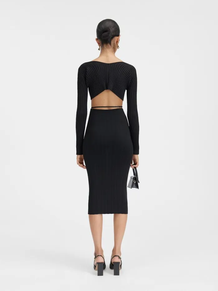 JACQUEMUS The Pral Skirt Black Women Dresses and Skirts JACQUEMUS The Pral Skirt Black Women Dresses and Skirts