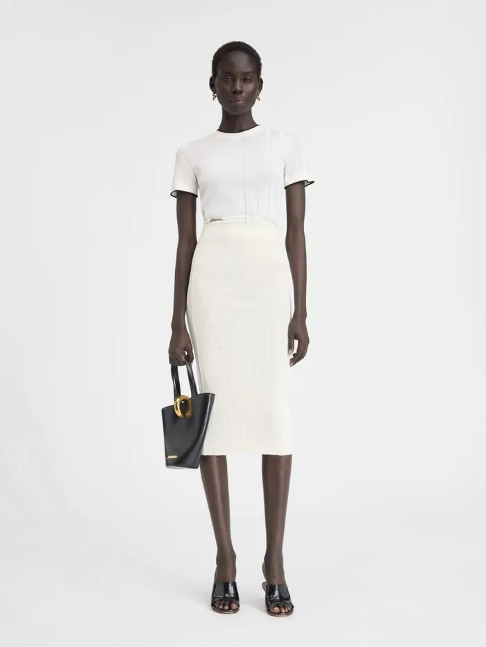 JACQUEMUS The Pral Skirt Offwhite Women Dresses and Skirts
