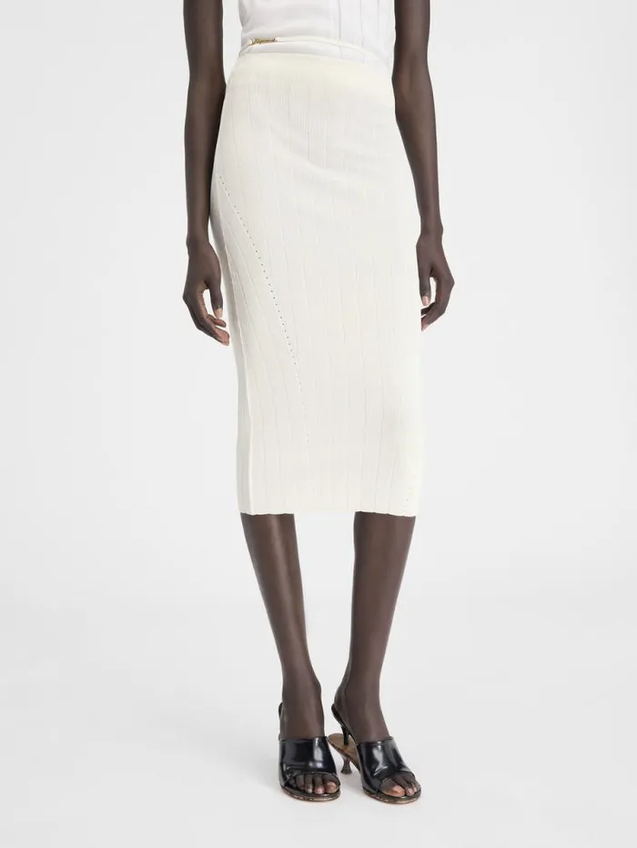 JACQUEMUS The Pral Skirt Offwhite Women Dresses and Skirts