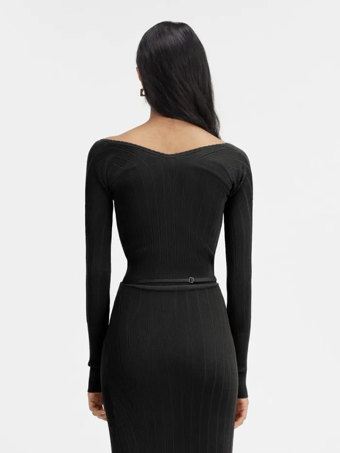 JACQUEMUS The Pral Top Black Women Tops and Shirts JACQUEMUS The Pral Top Black Women Tops and Shirts