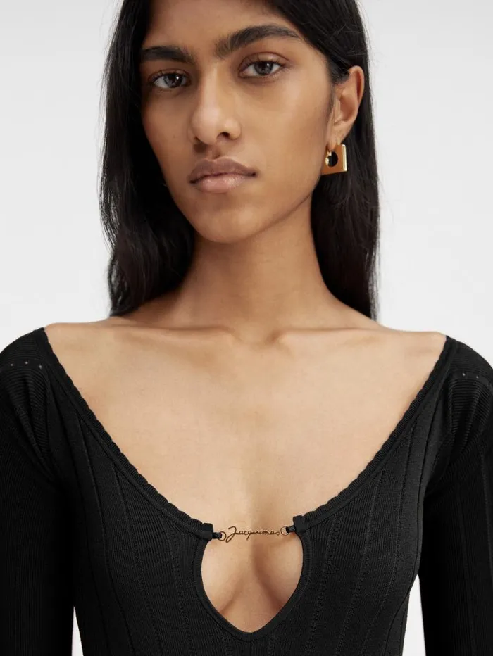 JACQUEMUS The Pral Top Black Women Tops and Shirts JACQUEMUS The Pral Top Black Women Tops and Shirts