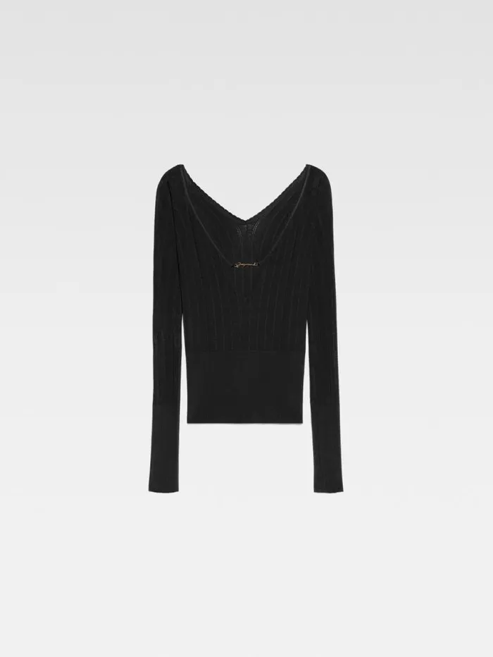 JACQUEMUS The Pral Top Black Women Tops and Shirts JACQUEMUS The Pral Top Black Women Tops and Shirts