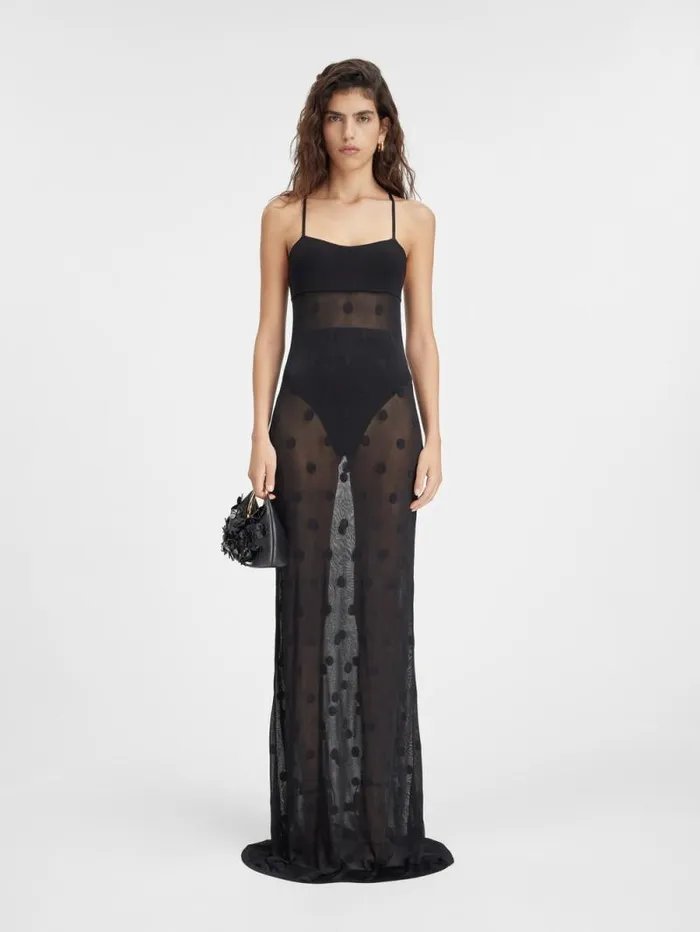 JACQUEMUS The Puntini Knit Dress Black Women Dresses and Skirts
