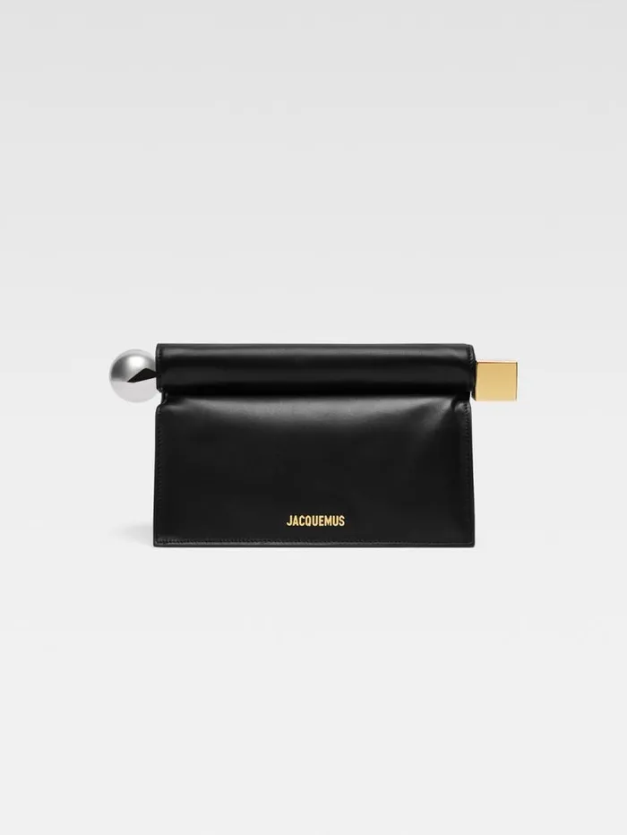JACQUEMUS The Rond Carr Clutch Black Women Crossbody and Handbags