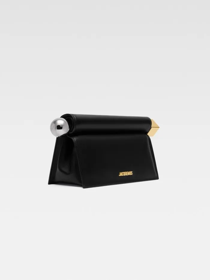 JACQUEMUS The Rond Carr Clutch Black Women Crossbody and Handbags JACQUEMUS The Rond Carr Clutch Black Women Crossbody and Handbags