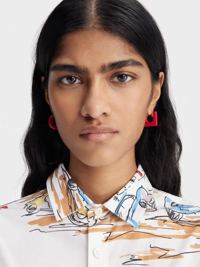 JACQUEMUS The Rond Carr Earrings Red Women Jewellery JACQUEMUS The Rond Carr Earrings Red Women Jewellery
