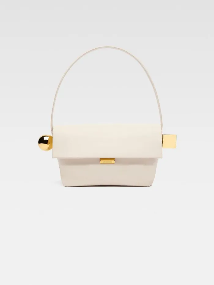 JACQUEMUS The Rond Carr Light Ivory Women Shoulder Bags