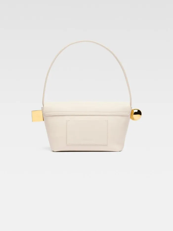 JACQUEMUS The Rond Carr Light Ivory Women Shoulder Bags JACQUEMUS The Rond Carr Light Ivory Women Shoulder Bags