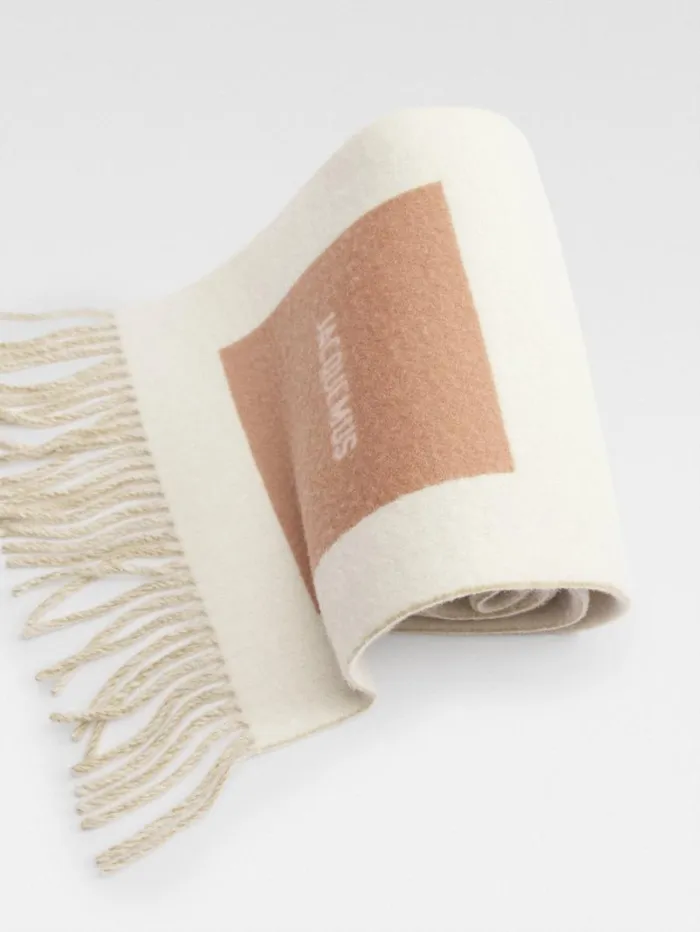 JACQUEMUS The Rond Carr Scarf Multibeige WomenMen Scarves Beanies and Gloves JACQUEMUS The Rond Carr Scarf Multibeige WomenMen Scarves Beanies and Gloves