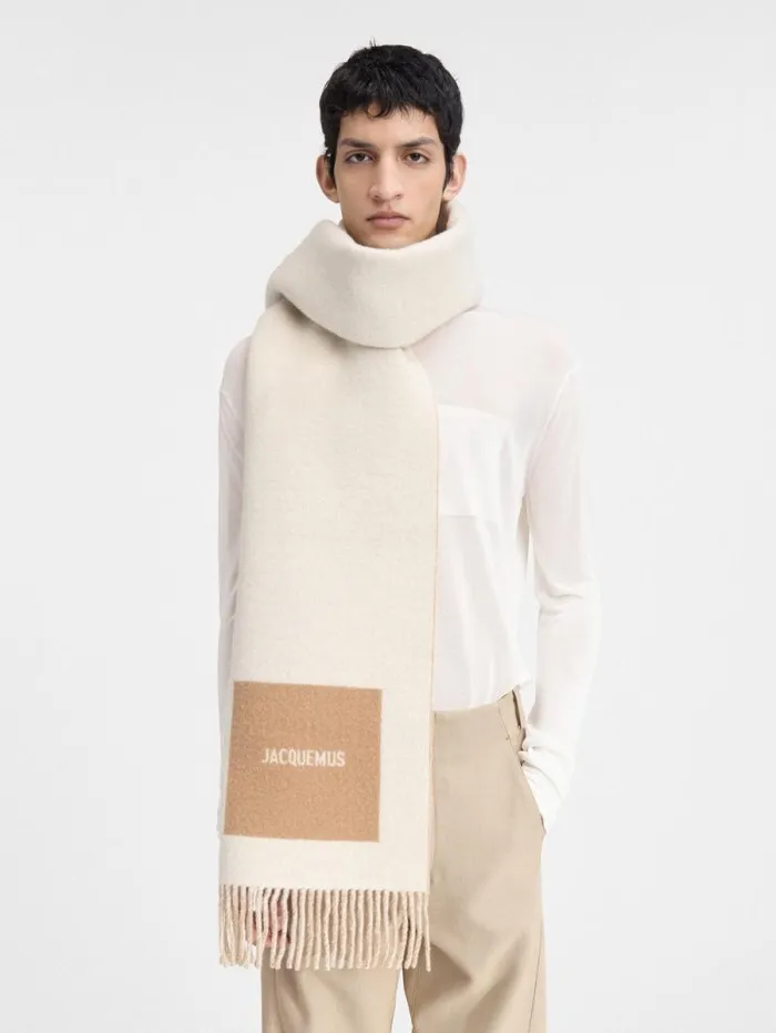 JACQUEMUS The Rond Carr Scarf Multibeige WomenMen Scarves Beanies and Gloves JACQUEMUS The Rond Carr Scarf Multibeige WomenMen Scarves Beanies and Gloves