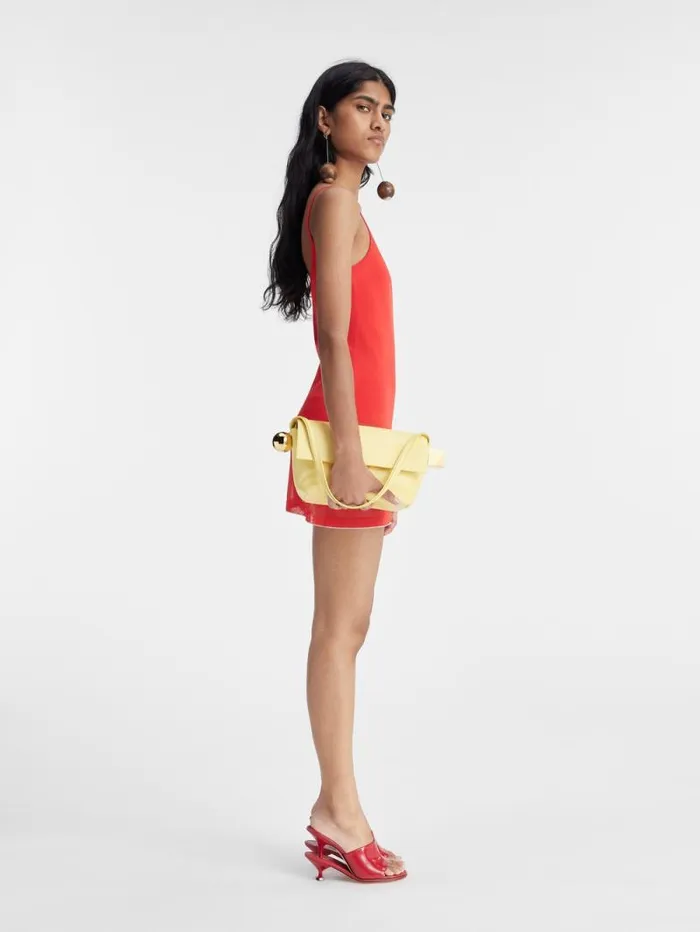 JACQUEMUS The Roupao Knit Dress Red Women Dresses and Skirts JACQUEMUS The Roupao Knit Dress Red Women Dresses and Skirts