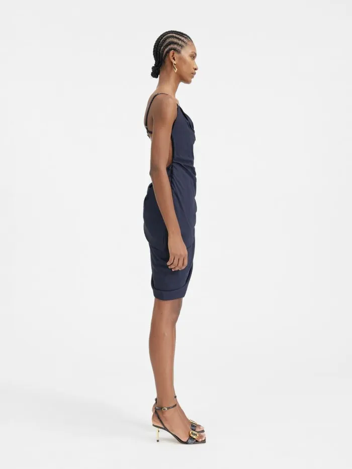 JACQUEMUS The Saudade Dress Dark Navy Women Dresses and Skirts JACQUEMUS The Saudade Dress Dark Navy Women Dresses and Skirts