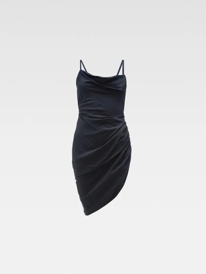 JACQUEMUS The Saudade Dress Dark Navy Women Dresses and Skirts JACQUEMUS The Saudade Dress Dark Navy Women Dresses and Skirts