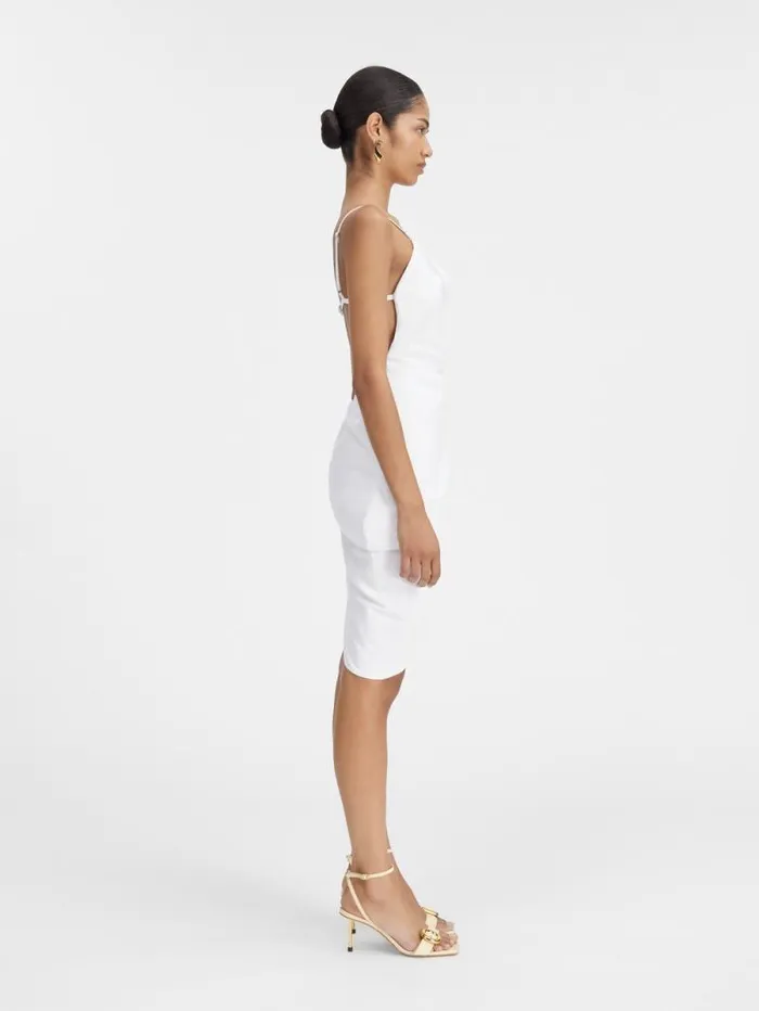 JACQUEMUS The Saudade Dress White Women Dresses and Skirts JACQUEMUS The Saudade Dress White Women Dresses and Skirts