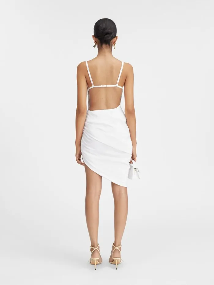 JACQUEMUS The Saudade Dress White Women Dresses and Skirts JACQUEMUS The Saudade Dress White Women Dresses and Skirts