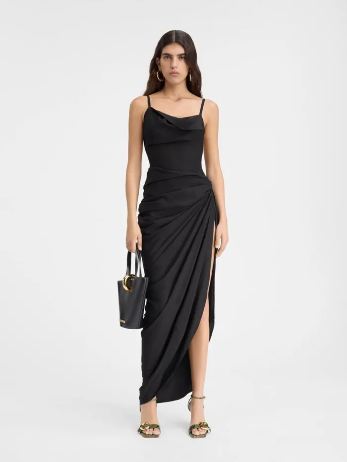 JACQUEMUS The Saudade Long Dress Black Women Dresses and Skirts