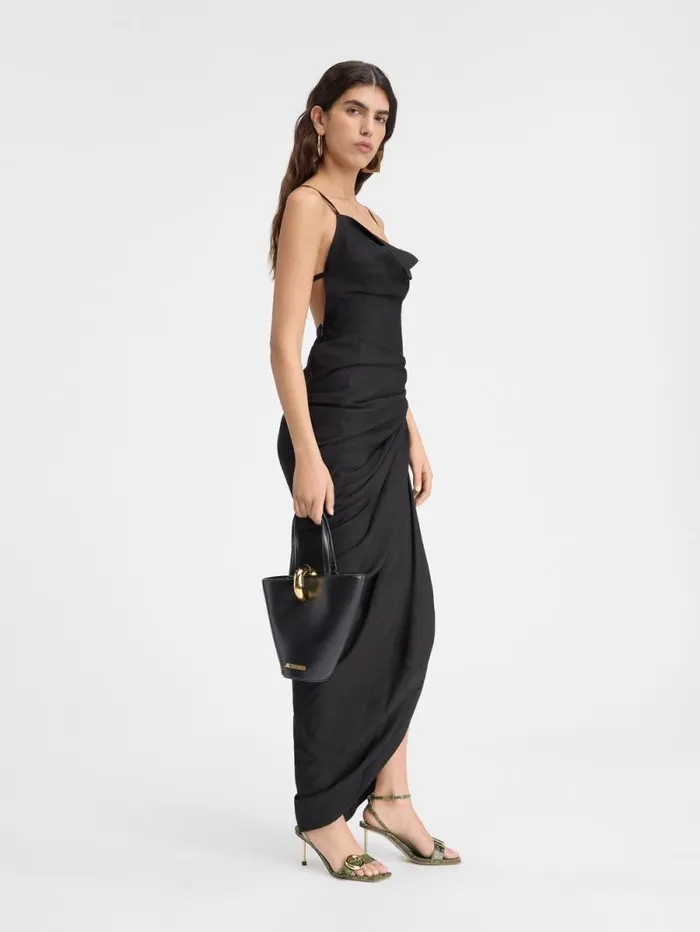 JACQUEMUS The Saudade Long Dress Black Women Dresses and Skirts JACQUEMUS The Saudade Long Dress Black Women Dresses and Skirts