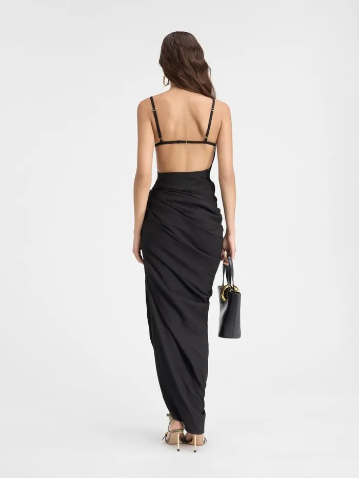 JACQUEMUS The Saudade Long Dress Black Women Dresses and Skirts JACQUEMUS The Saudade Long Dress Black Women Dresses and Skirts