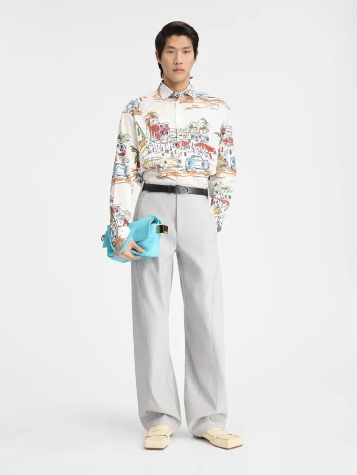 JACQUEMUS The Scala Pants Light Grey Men Trousers and Shorts