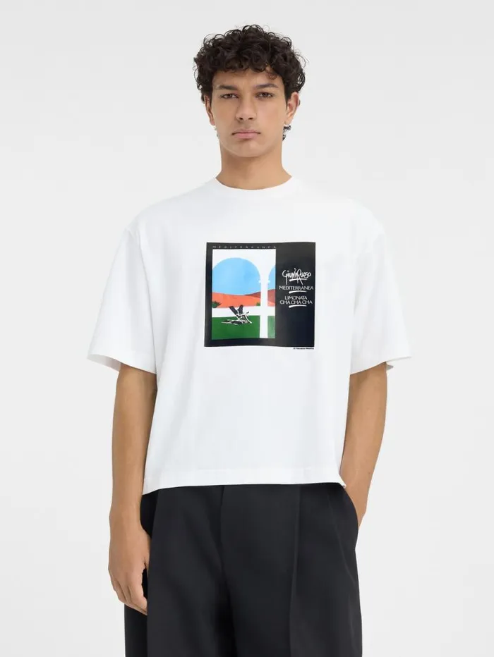 JACQUEMUS The Scesa Tshirt Mediterranea Print WomenMen Tshirts