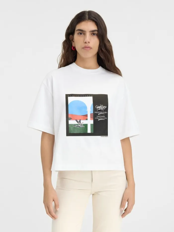 JACQUEMUS The Scesa Tshirt Mediterranea Print WomenMen Tshirts