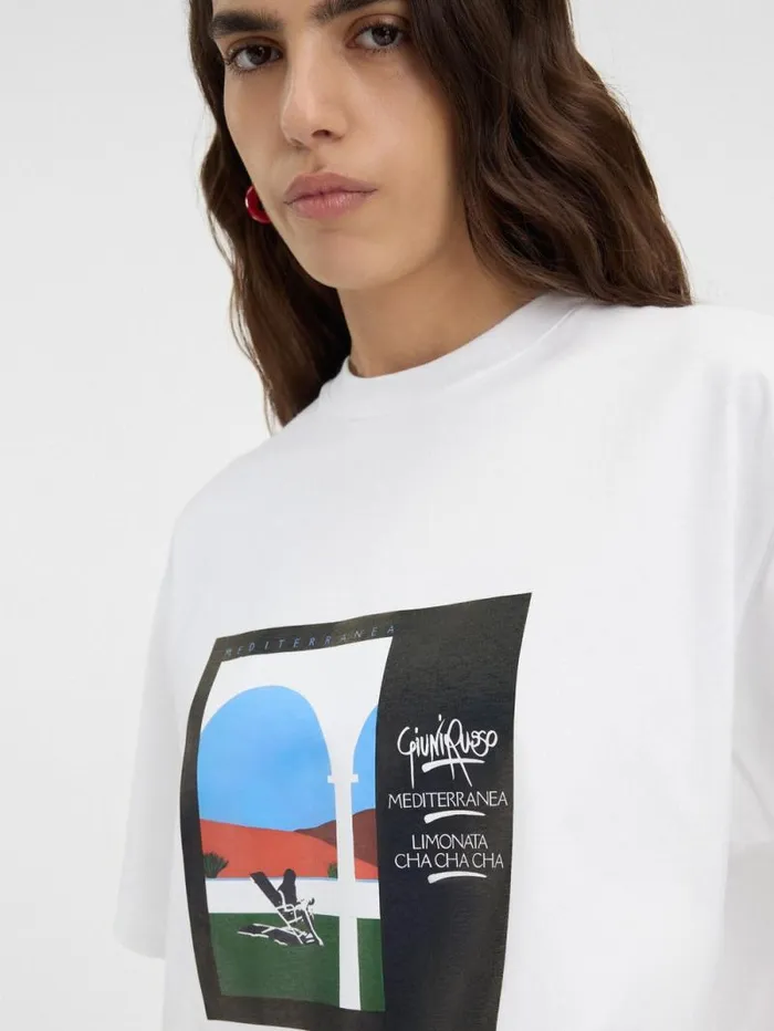 JACQUEMUS The Scesa Tshirt Mediterranea Print WomenMen Tshirts