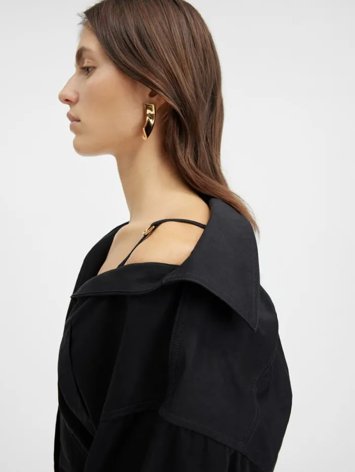JACQUEMUS The Shirt Dress Black Women Dresses and Skirts JACQUEMUS The Shirt Dress Black Women Dresses and Skirts