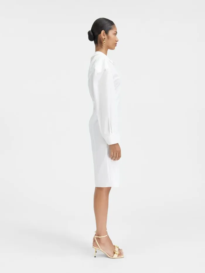 JACQUEMUS The Shirt Dress White Women Dresses and Skirts JACQUEMUS The Shirt Dress White Women Dresses and Skirts